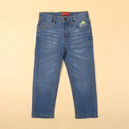 EMB Denim Pant For Boys - Blue