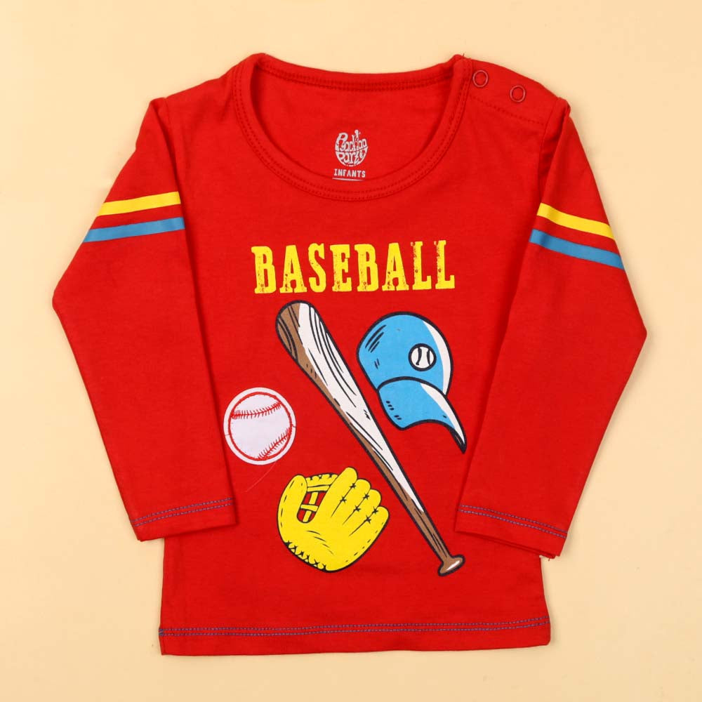 Baseball T-Shirt For Boys - Red