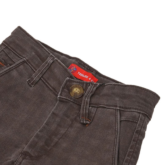 Check Cotton Bold Pant For Boys - D-Brown