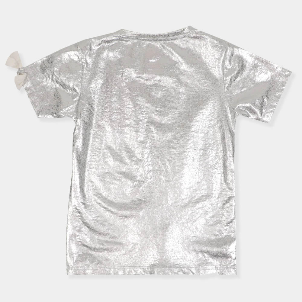 Girls T-Shirt H/S Foil Splash - White