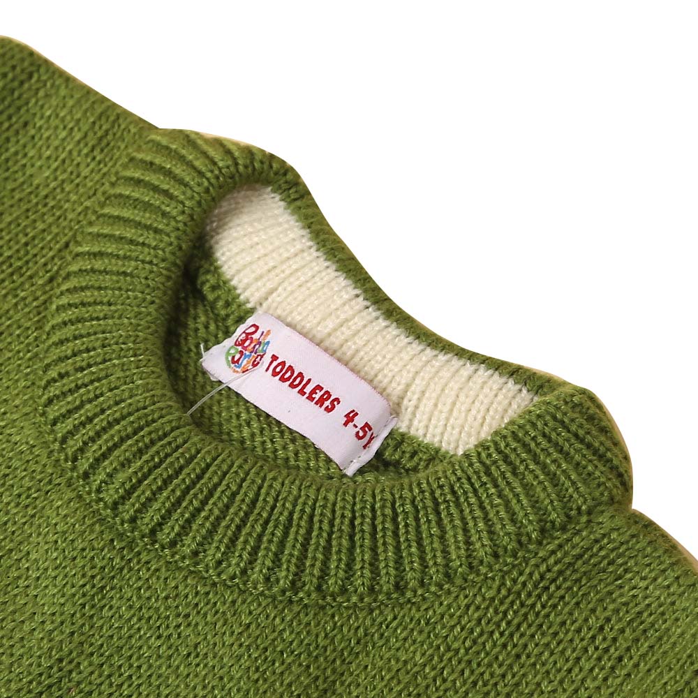 Basic Sweater For Girls -Green