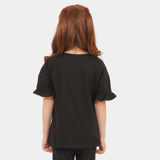 Girls T-Shirt Glow Every Day - BLACK