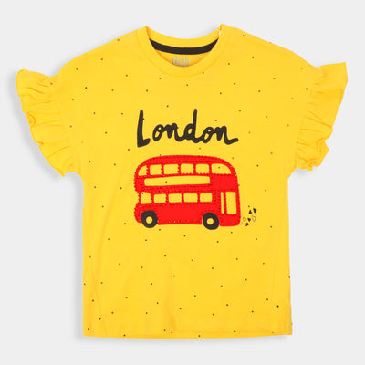 Girls T-Shirt London -Yellow