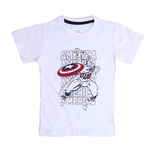 Superhero T-Shirt For Boys - White