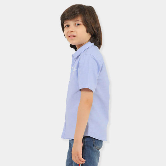 Boys Casual Shirt Character - Lt Blue