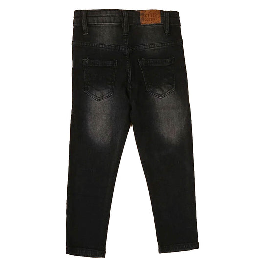 Life Is Better Denim Pant For Boys - Black