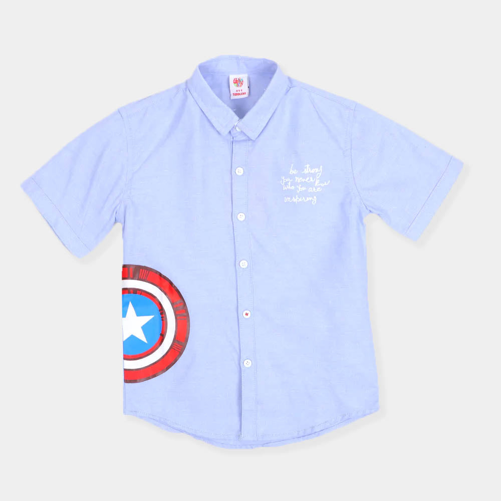 Boys Casual Shirt Character - Lt Blue
