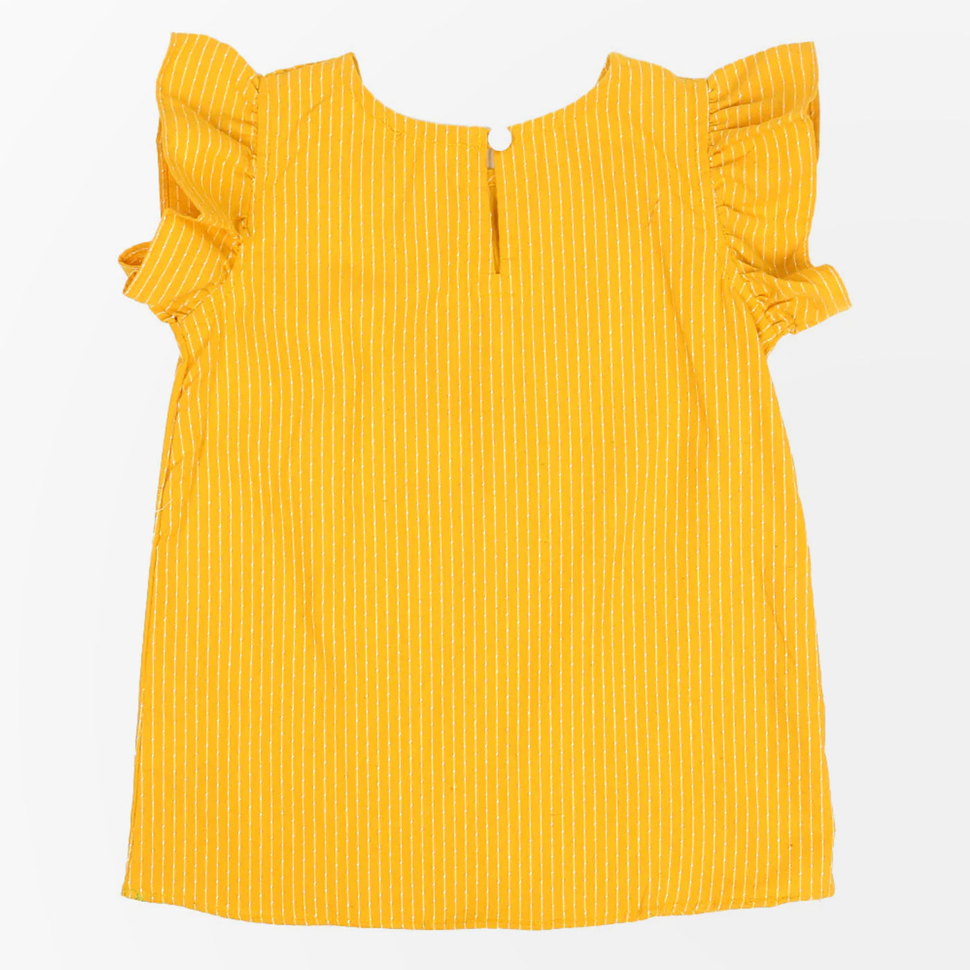 Girls Embroidered Top Bunches - Yellow