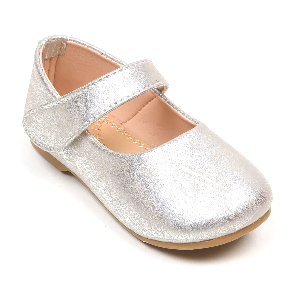 Girls Pumps 640-10-SILVER