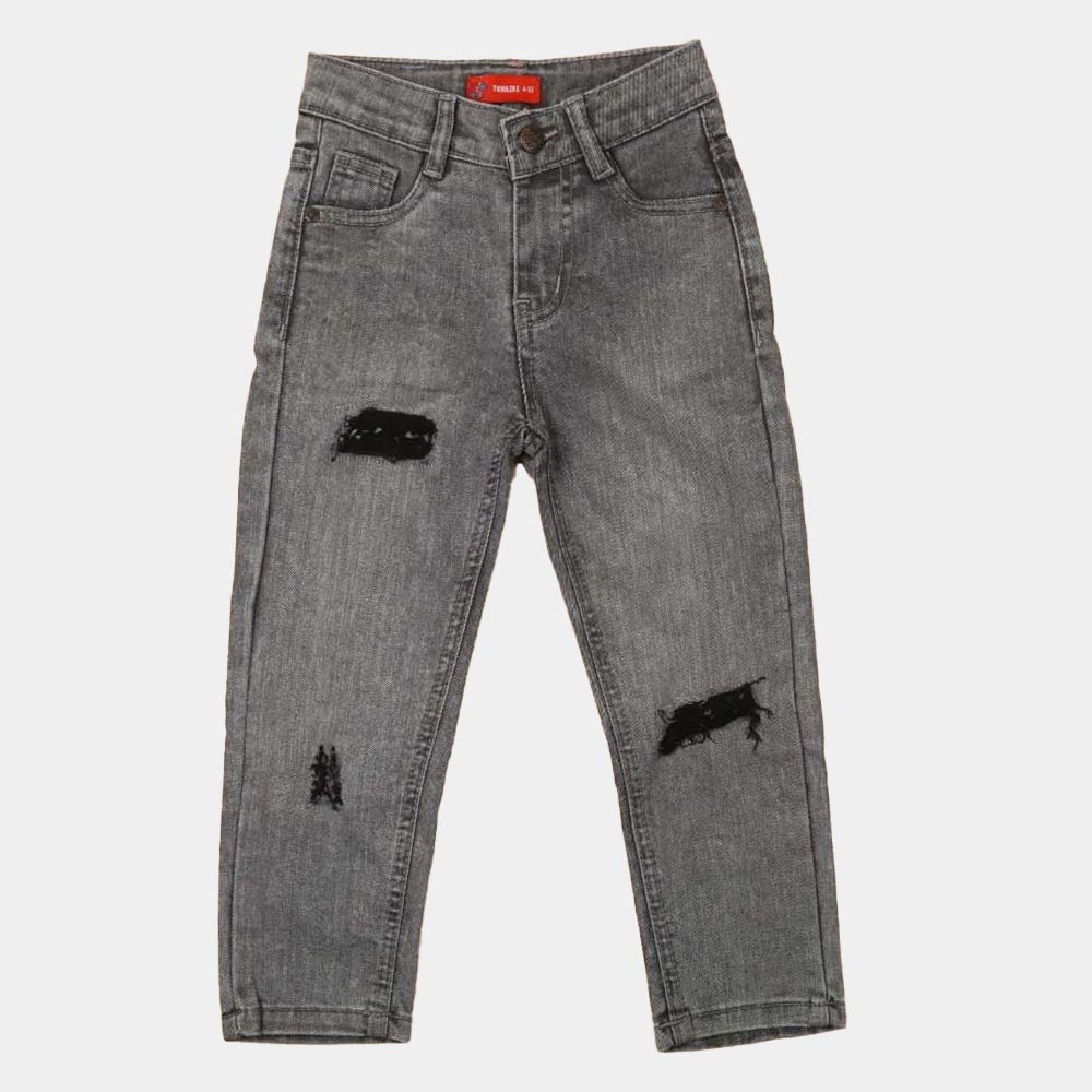 Random Denim Pant For Boys - Grey