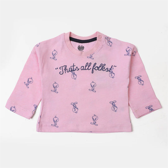 infant Girls T-Shirt Folks - Pink