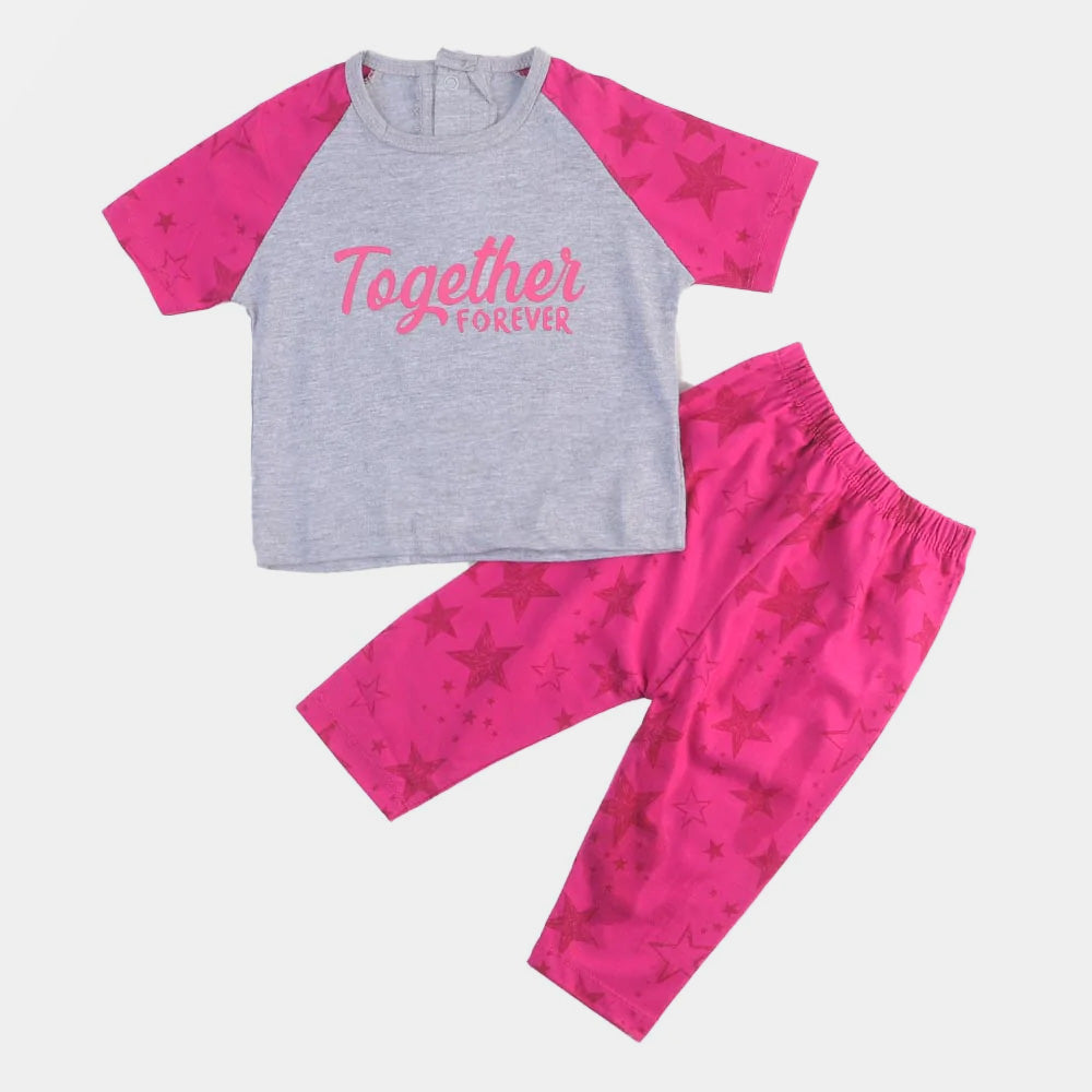 Infant Night Suit Together Forever Daughter - Pink
