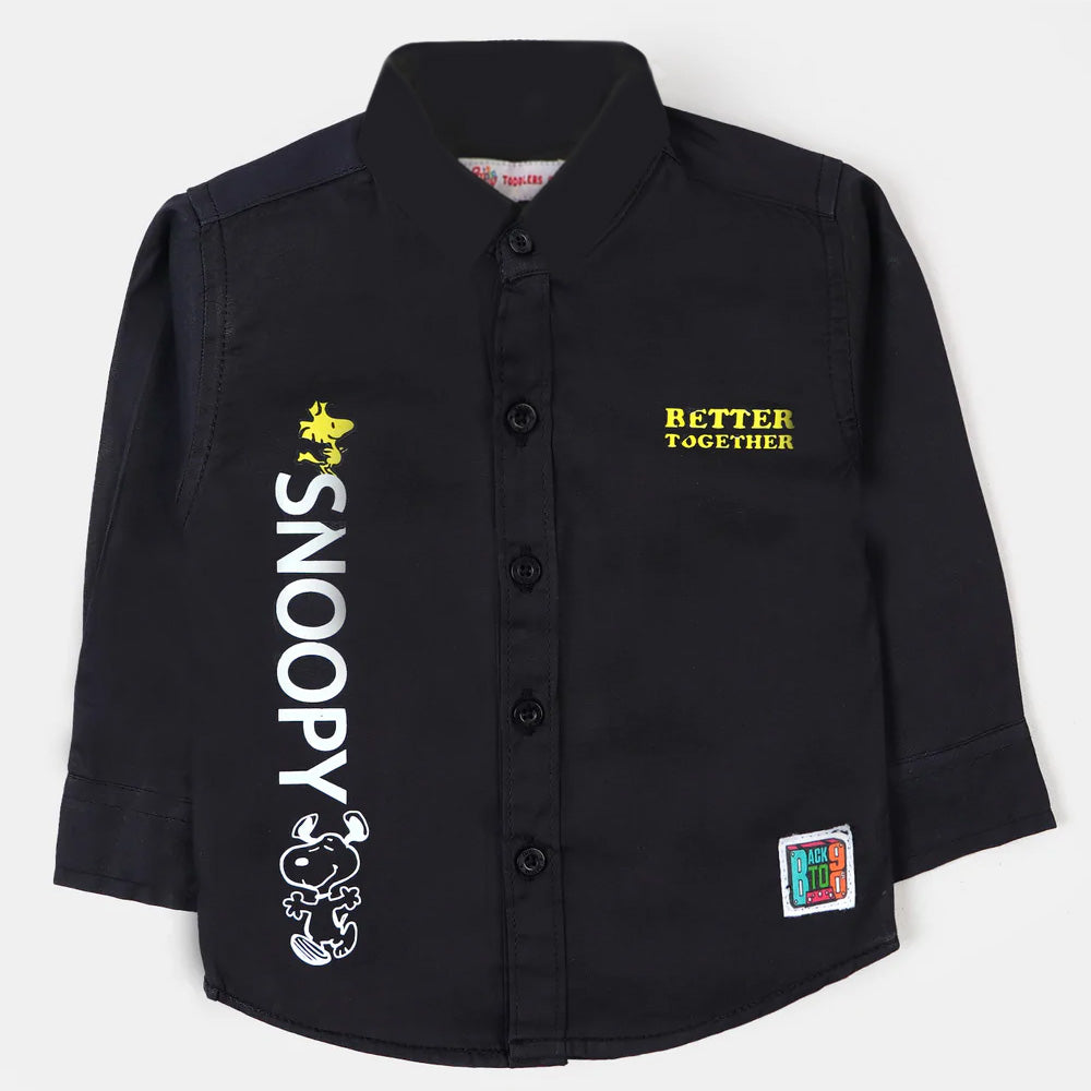 Boys Casual Shirt Character-Black