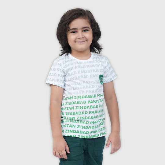 Boys T-Shirt Hum Hain Pakistan - B.White