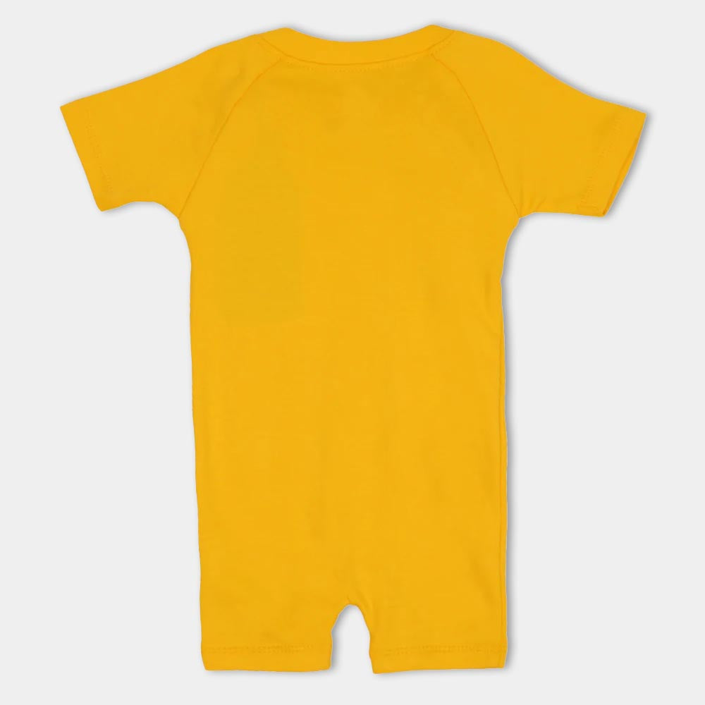 Infant Boys Knitted Romper Little Zebra - Mustard