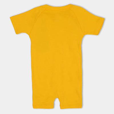 Infant Boys Knitted Romper Little Zebra - Mustard