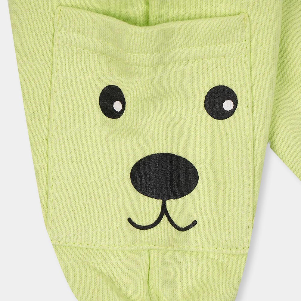 Infant Boys Sleeping Pyjama Bear - Sunny Lime