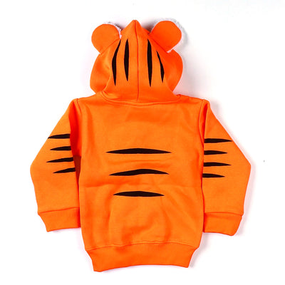 Tiger Hooded Jacket For Boys - Orange