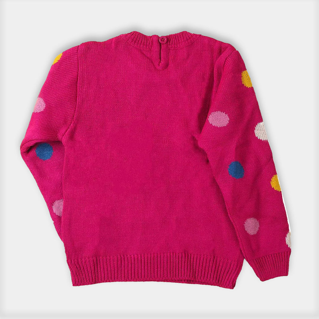 Love Me More Sweater For Girls - Pink