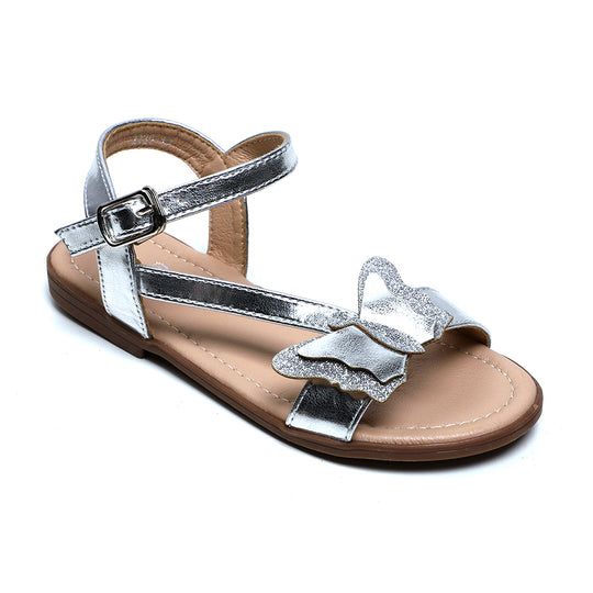 Fancy Butterfly Sandals For Girls - Silver