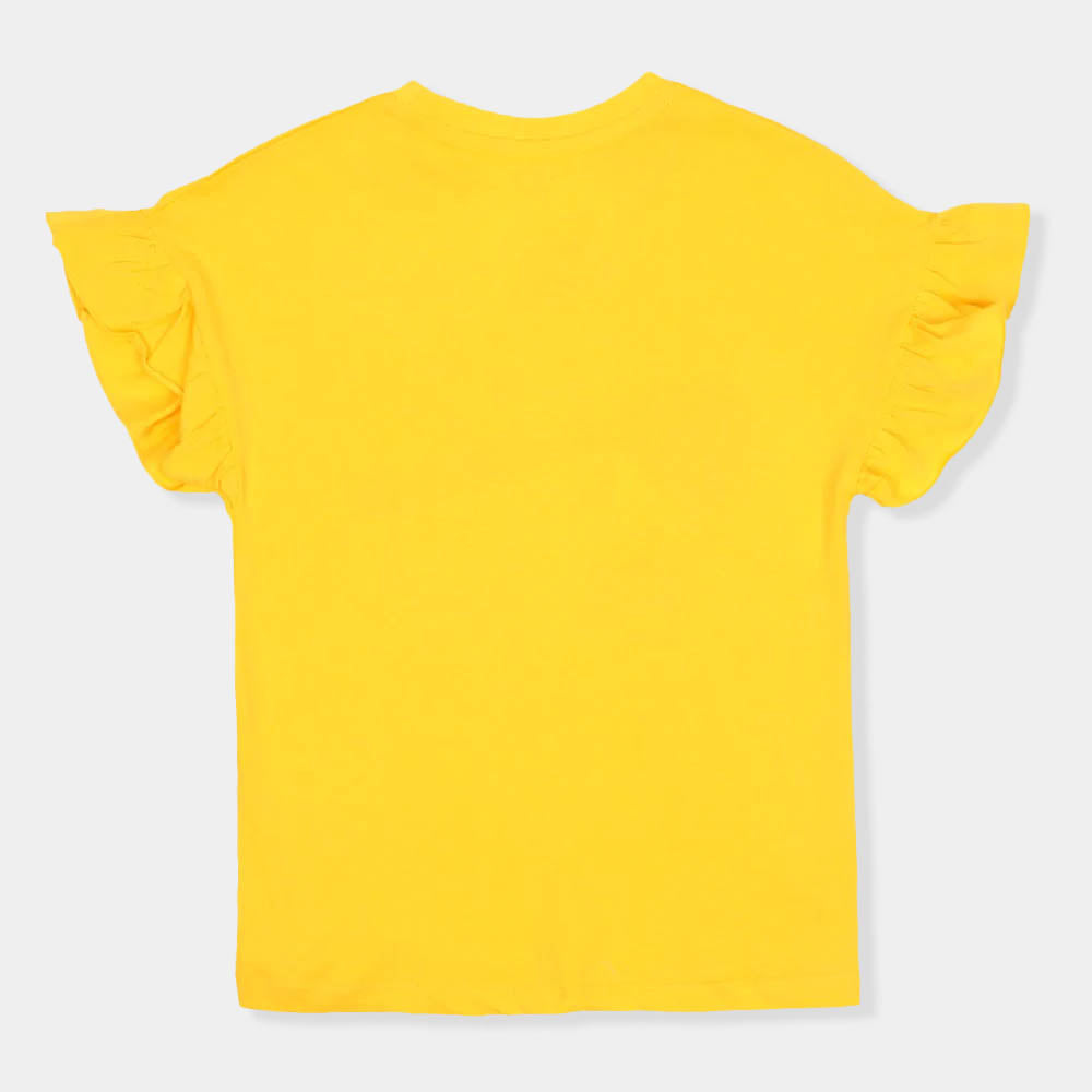 Girls T-Shirt Make Today Special Girls - Yellow