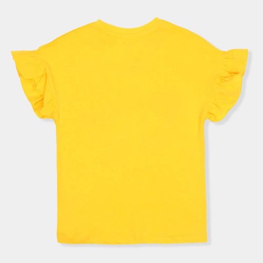 Girls T-Shirt Make Today Special Girls - Yellow