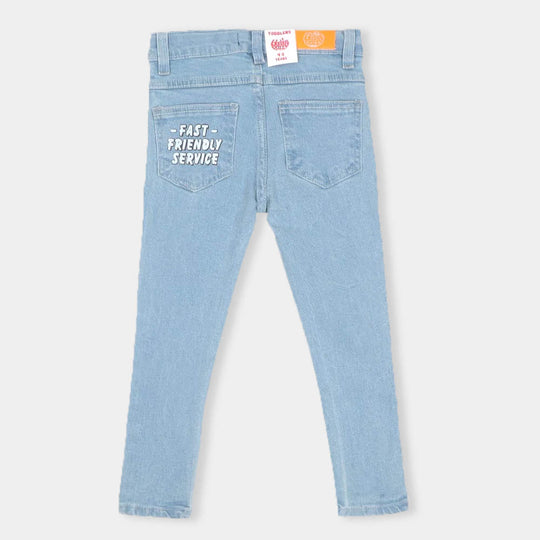 Girls Pant Denim Fast Camera - Ice Blue