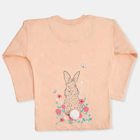 Girls T-Shirt F/S Character - Pale Peach