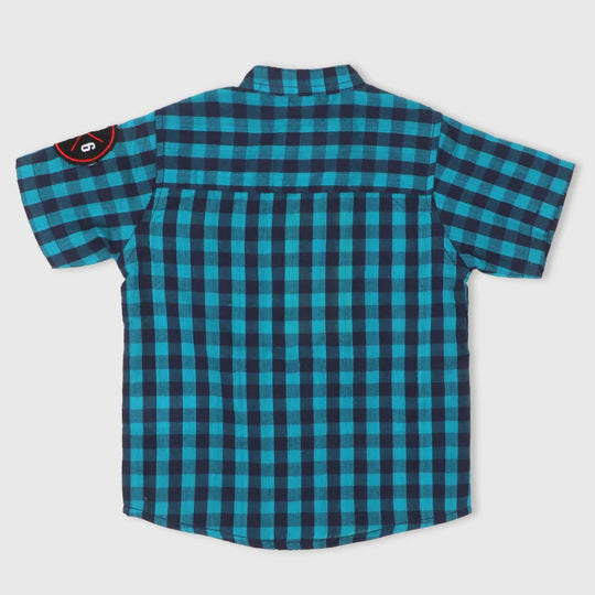 Infant Boys Casual Shirt Gamer - Navy Check