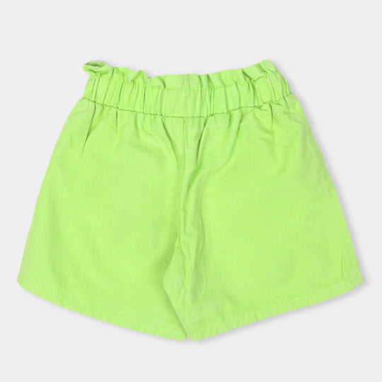 Girls Cotton Short Hello Princess -Green