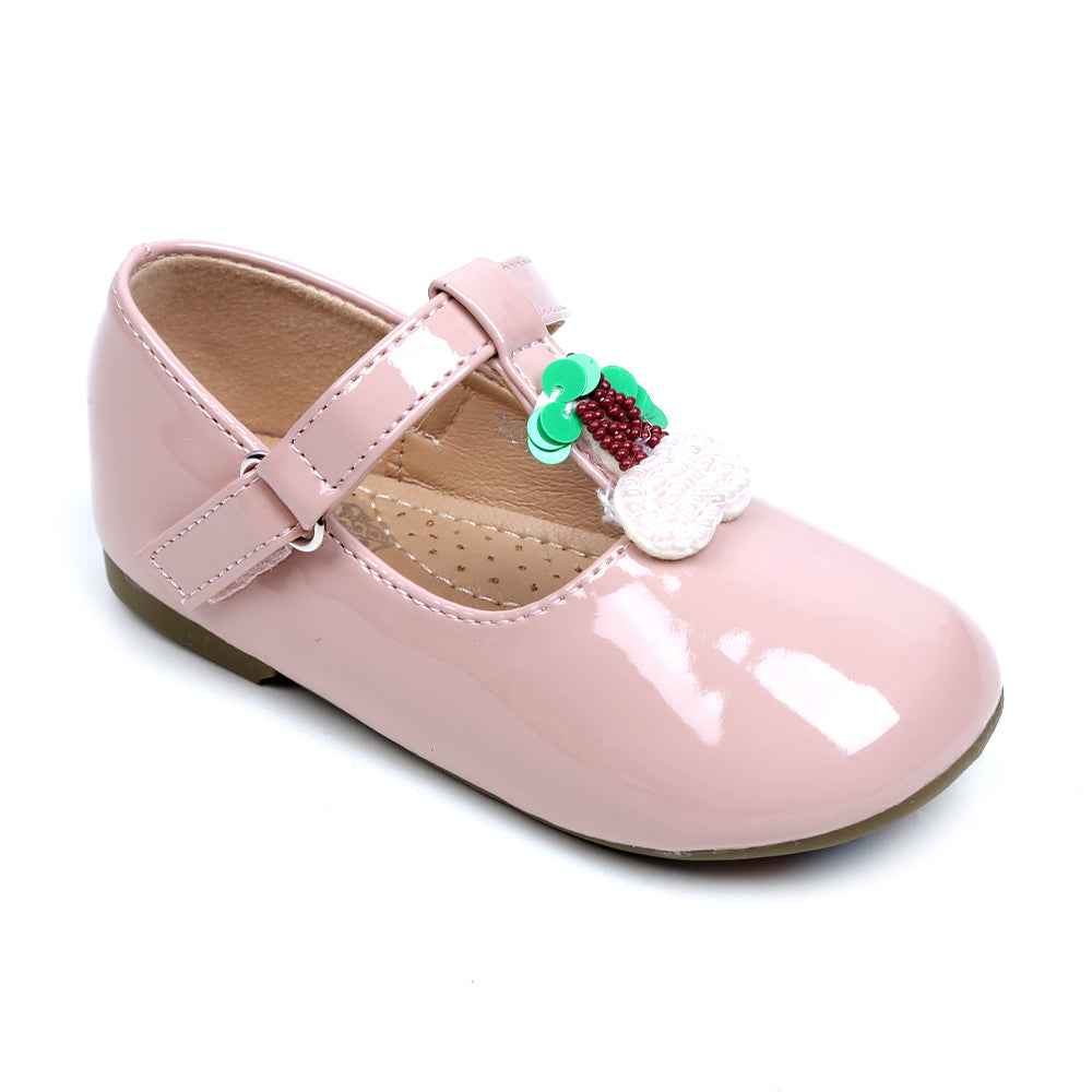 Fancy Cherry Pump For Girls - Pink