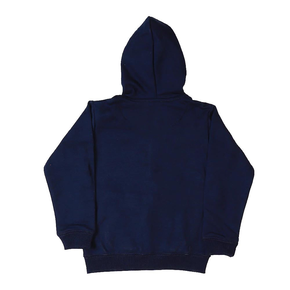 Zipper Hooded Jacket For Boys - Navy