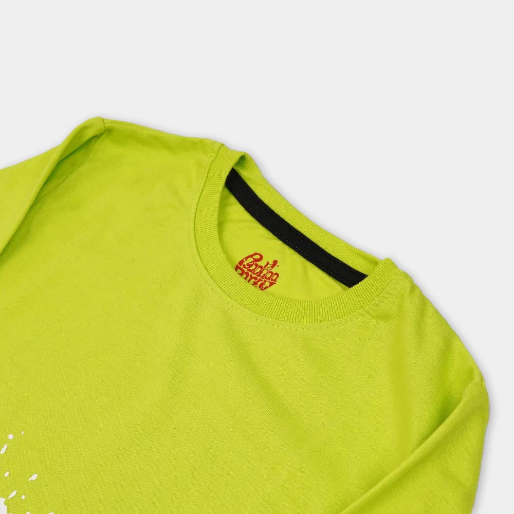 Boys Knitted Night Wear Week End - Lime Punch