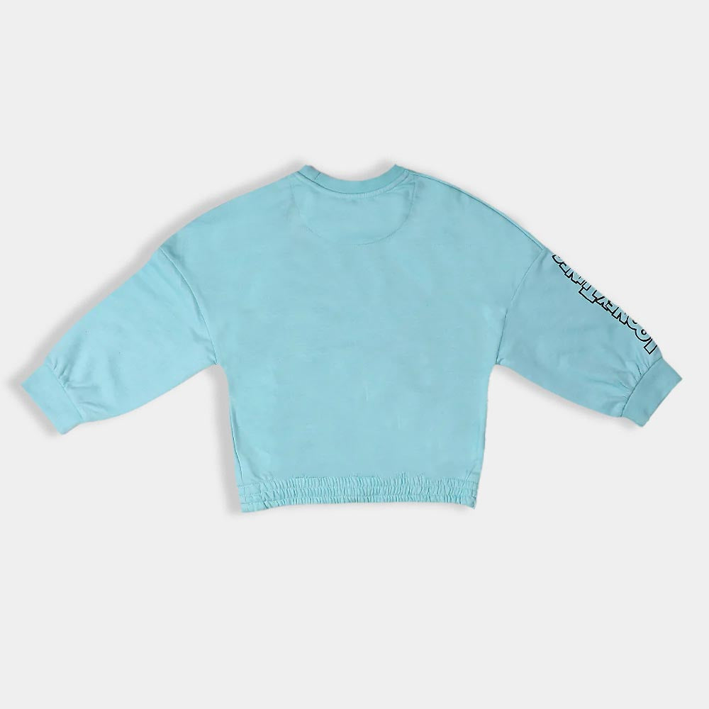 Girls Character Sweatshirt - Sky Blue