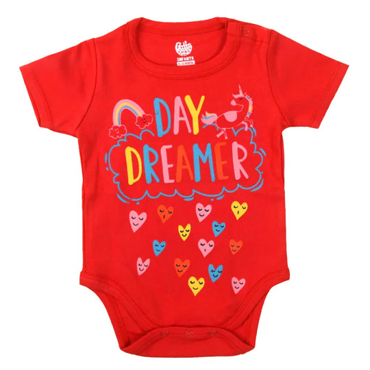 Dreamer Romper For Girls - Red