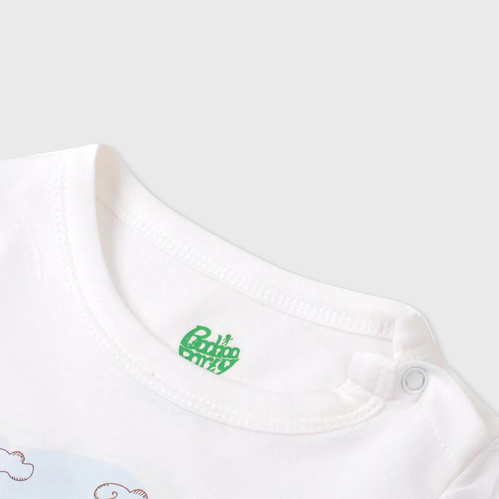 Infant  Boys Basic Romper Jashn e Azadi - White