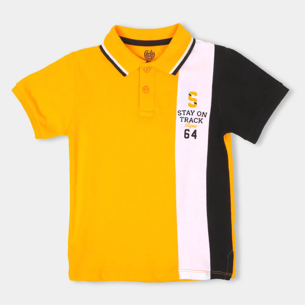 Boys Polo Stay On -Citrus