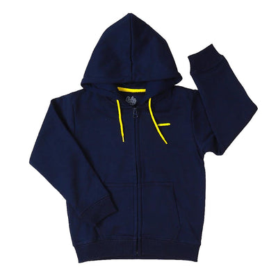 Zipper Hooded Jacket For Boys - Navy