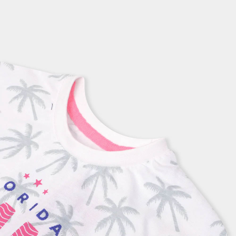 Girls T-Shirt Miami Surf Girls -White