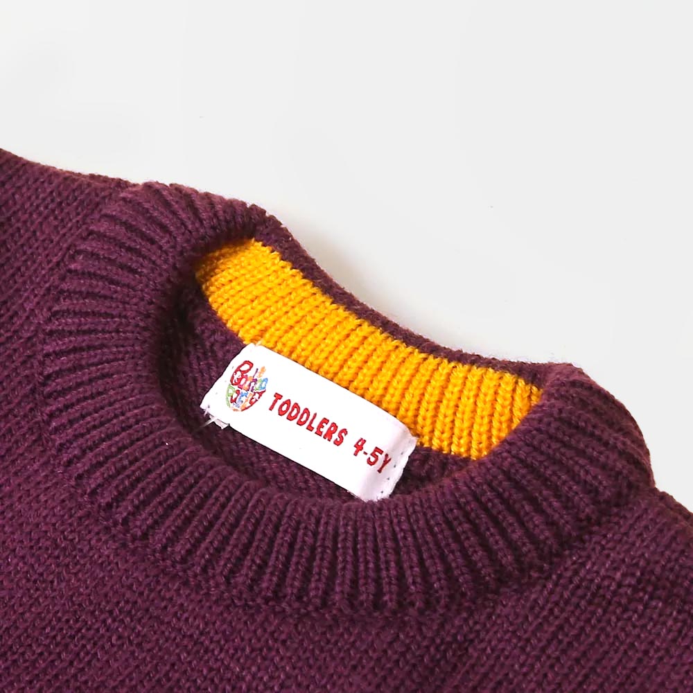 Basic Sweater For Girls - Purple