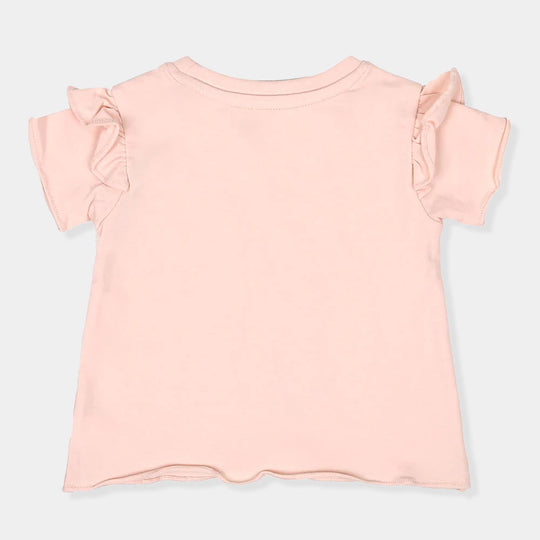 Infant Girls T-Shirt Growing Together - Light Pink