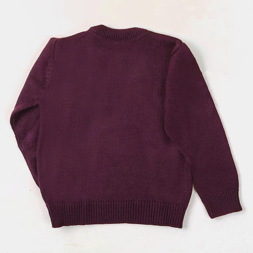 Basic Sweater For Girls - Purple