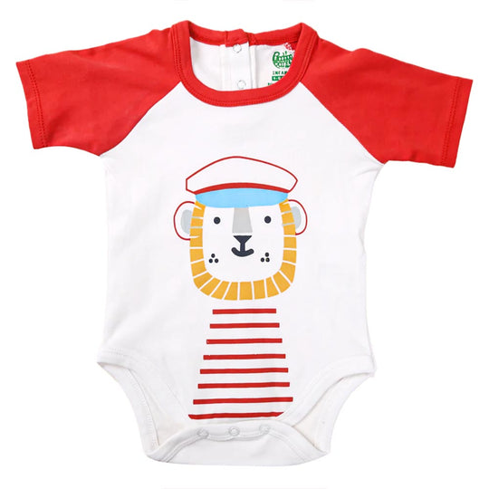 Captain Basic Romper For Boys - Red