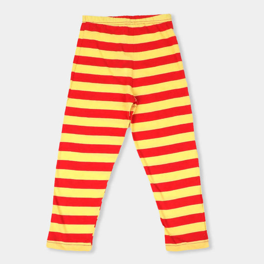 Girls Tight Yarn Dyed E-C  - Red Yellow
