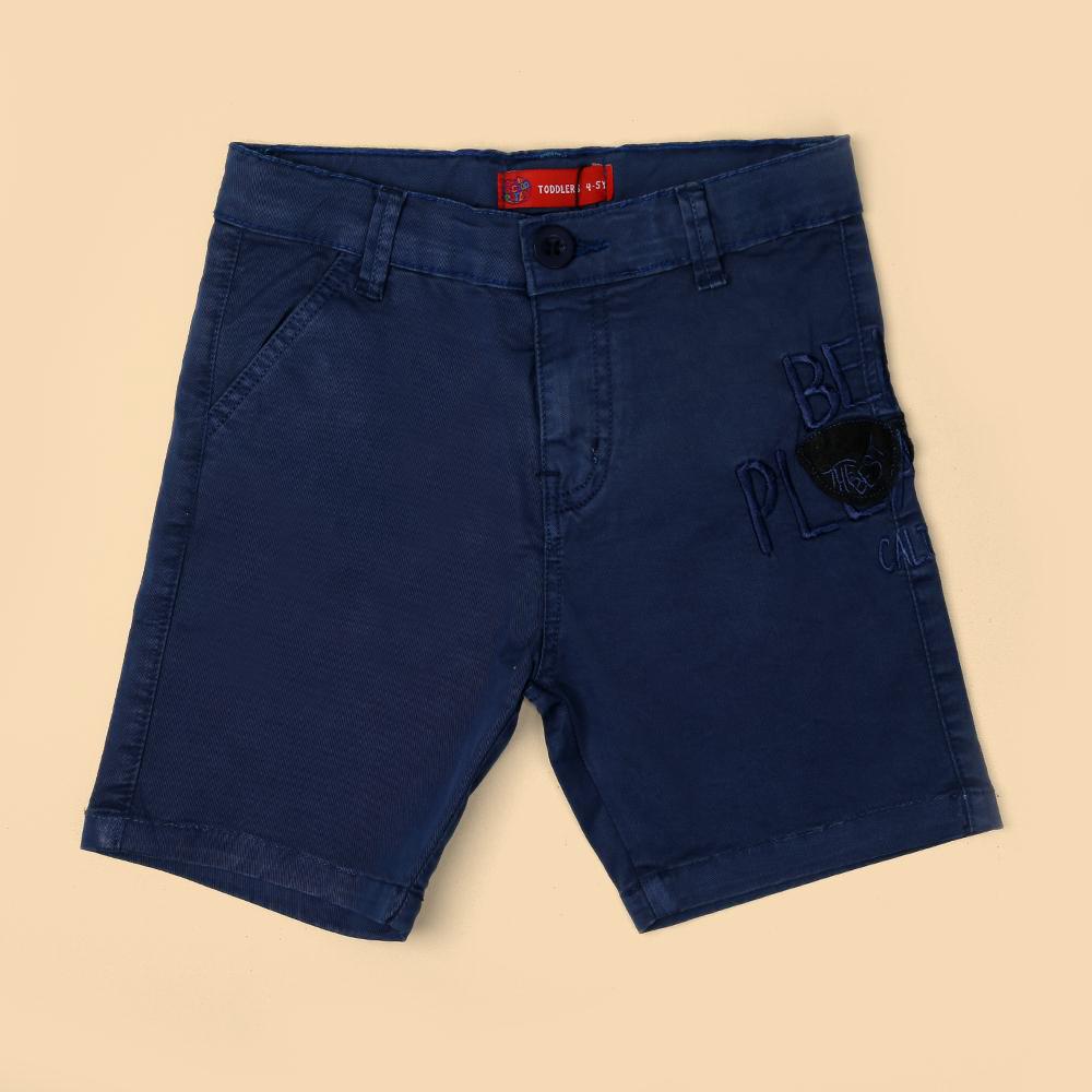 Beach Cotton Short For Boys - Navy Blue