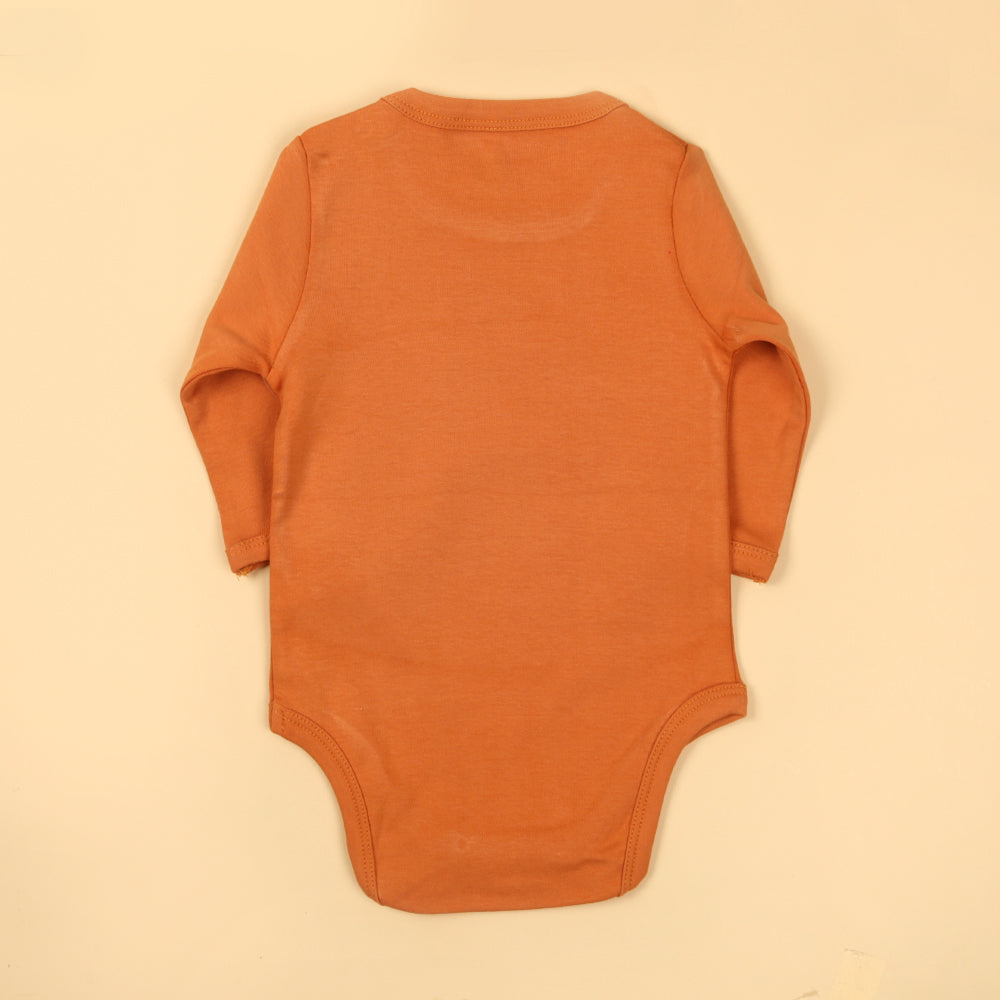 Chilly Weather Romper For Boys - Orange