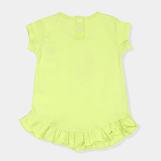 Infant Girls T-Shirt Always Happy-Sunny Lime