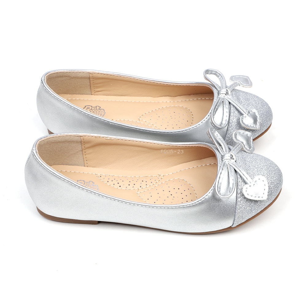 Fancy Stylish Pumps For Girls - Silver (1005-23)