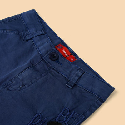 Beach Cotton Short For Boys - Navy Blue