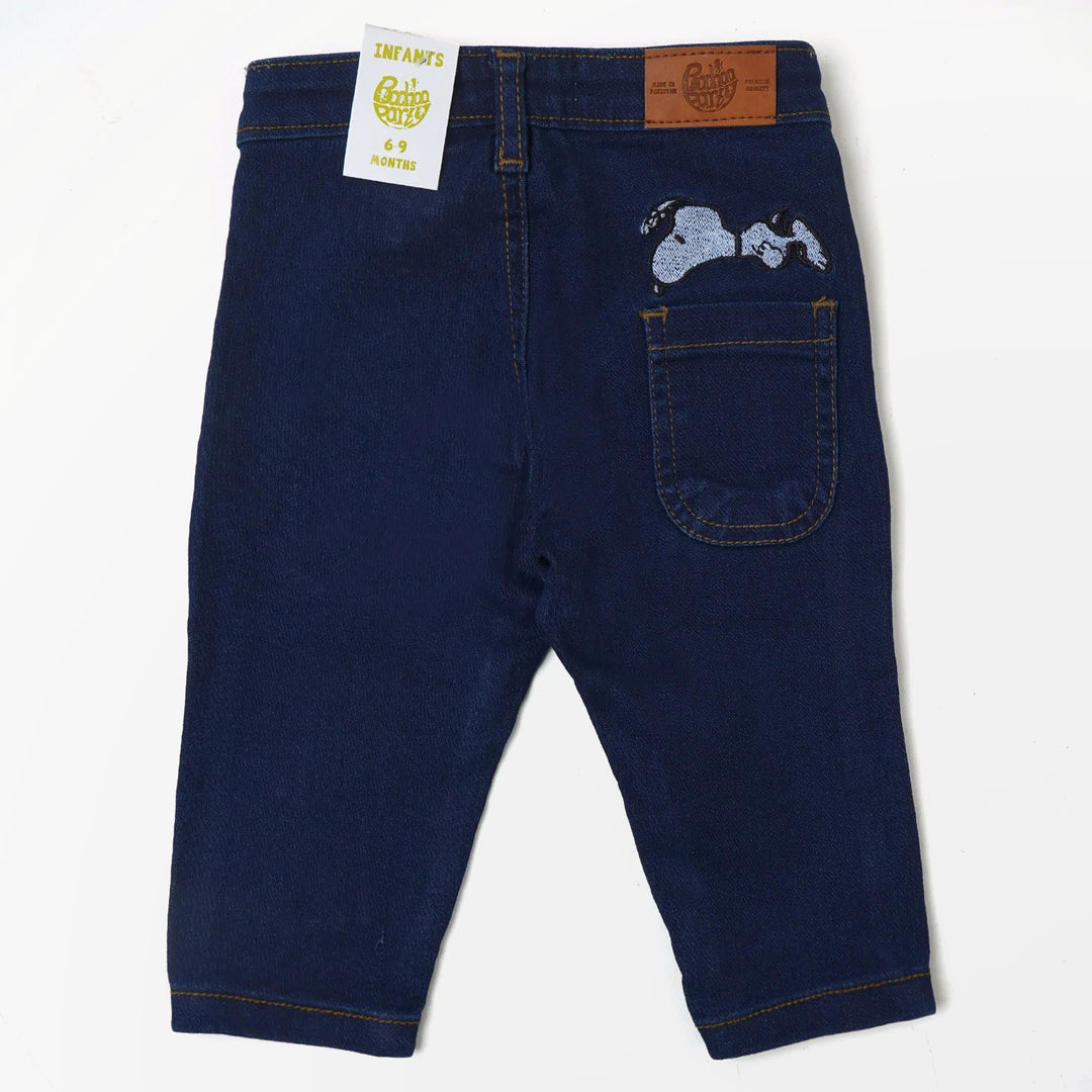 Infant Boys Pant Denim Character - DARK BLUE